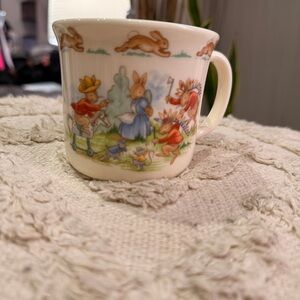 Vintage Royal Doulton Bunnykins Mug Western Cowboy Rodeo Bunny Cup